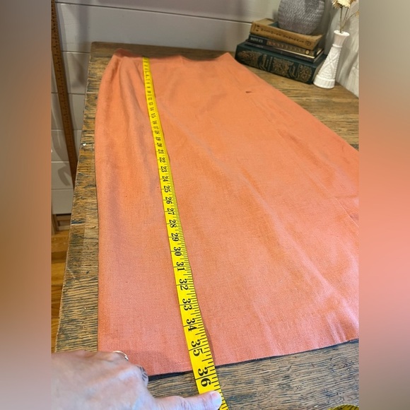 TRISTAN & ISEULT burnt orange linen skirt – size 9 - Picture 8 of 8